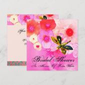 LIBELLE, ROZEN EN ANEMONE BRUIDSSUITEERPARTY KAART (Voorkant / Achterkant)