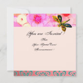 LIBELLE, ROZEN EN ANEMONE BRUIDSSUITEERPARTY KAART (Achterkant)