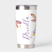 Libelle spat personalized geïsoleerde drinkbeker (Links)