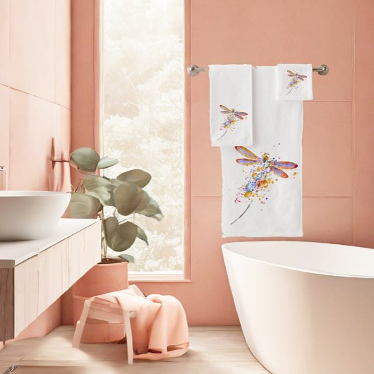 Libelle spatten bad handdoek