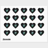 Libelle Starry Night (2) Hart Sticker (Vel)