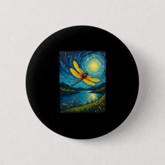 Libelle Sterrennacht (1) Ronde Button 5,7 Cm