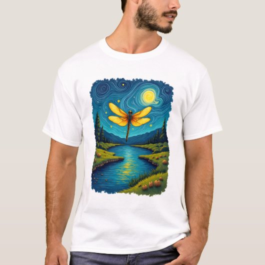 Libelle Sterrennacht (1) T-shirt (Voorkant)