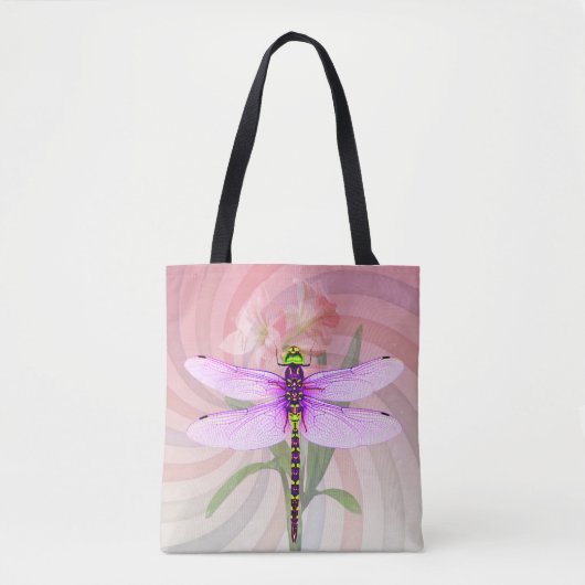 Libelle thema uit de jaren 60 tote bag (Voorkant)