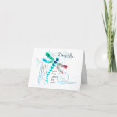 Libelle | Turquoise Notitiekaarten (Voorkant)