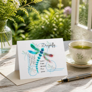 Libelle Turquoise Notitiekaarten