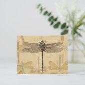 Libelle Vintage Antiek Klassieke Natuur Briefkaart (Staand voorkant)