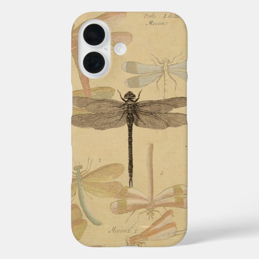 Libelle Vintage Antiek Klassieke Natuur Case-Mate iPhone Case (Achterkant)