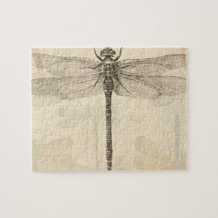 Libelle Vintage Antiek Klassieke Natuur Legpuzzel