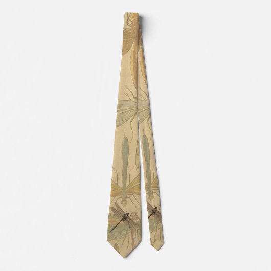 Libelle Vintage Antiek Klassieke Natuur Stropdas (Voorkant)