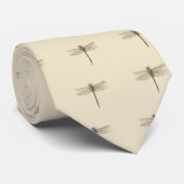 Libelle Vintage Antiek Klassieke Tekening Stropdas (Opgerold)