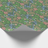 Libelle vliegen in een Engelse tuin Cadeaupapier (Hoek)