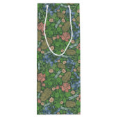 Libelle vliegen in een Engelse tuin Wijn Cadeautas (Achterkant)