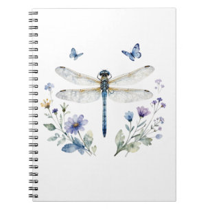 Libelle Vlinder Wilde Bloemen Notitieboek