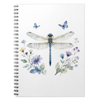 Libelle Vlinder Wilde Bloemen Notitieboek |