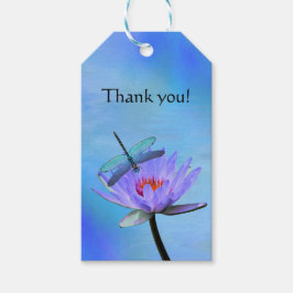Libelle Waterlelie Bedankkaartjes Cadeaulabel