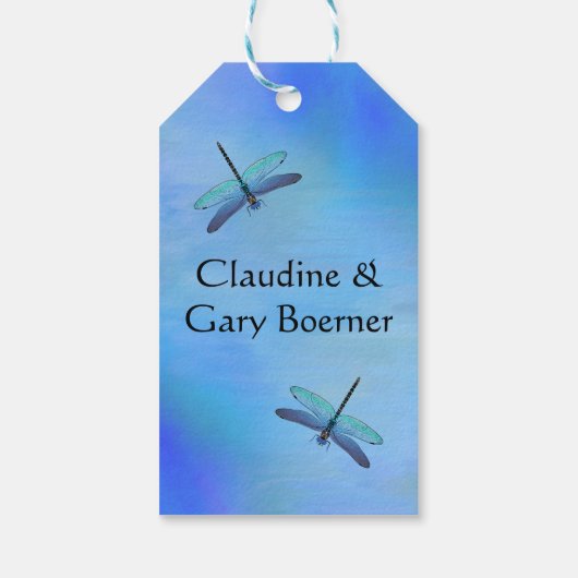 Libelle Waterlelie Bedankkaartjes Cadeaulabel (Achterkant)