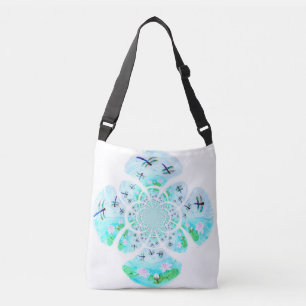 Libelle Waterlelie Bloemen Bloem Natuur Crossbody Tas