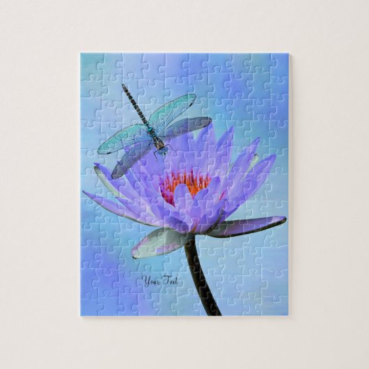 Libelle Waterlelie Puzzel (Verticaal)