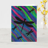 Libelle Waterverf Blank Kaart (Gele Bloem)