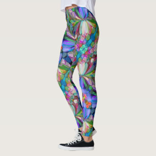 Libelle Wildflower Tuin Abstract Bloemmotief Leggings