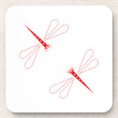 Libelle - Witte harde plastic onderzetters - set v (Voorkant)