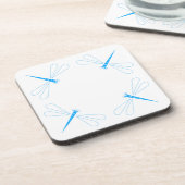 Libelle - Witte harde plastic onderzetters - set v (Linkerzijde)