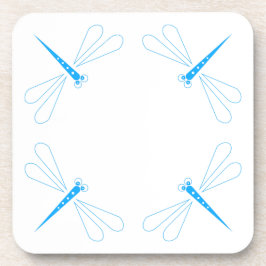 Libelle - Witte harde plastic onderzetters - set v