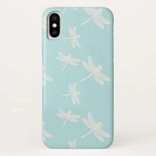  libellen blauw crème Case-Mate iPhone case