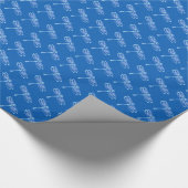 libellen, bleek blauw op denimblauw cadeaupapier (Hoek)