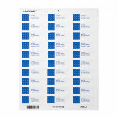 libellen, bleek blauw op denimblauw etiket (Full Sheet)