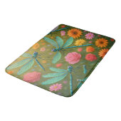 Libellen Bloemen Badmat (Gekanteld)