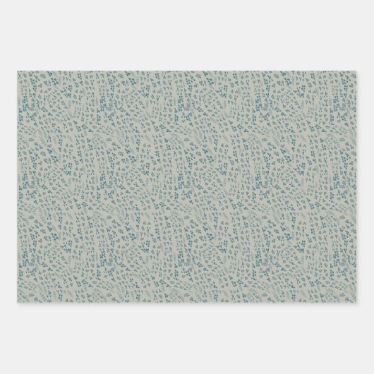 Libellen Bloemen Blauw Trio Decoupage Inpakpapier Vel (Voorkant 3)