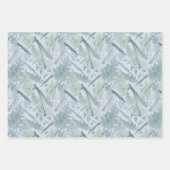 Libellen Bloemen Blauw Trio Decoupage Inpakpapier Vel (Voorkant)