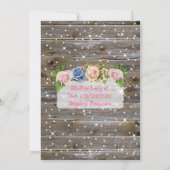 Libellen, Bloemen en Sparkles Baby shower Kaart (Achterkant)