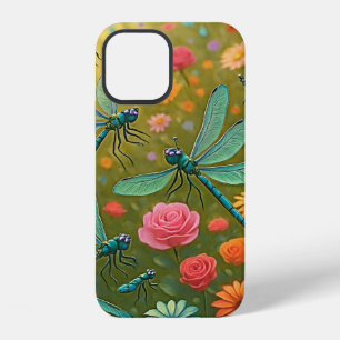Libellen Bloemen iPhone 12 Hoesje