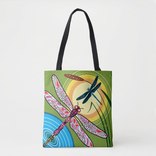 Libellen boven water tote bag (Voorkant)