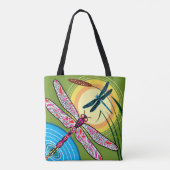 Libellen boven water tote bag (Achterkant)