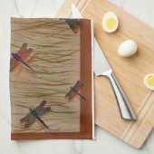 libellen "Dansend in the Marsh"-handdoek Theedoek (Quarter Fold)