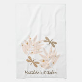  libellen en bladeren theedoek (Verticaal)