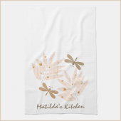  libellen en bladeren theedoek