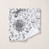 libellen en bloemen bad handdoek (Wasdoekje)