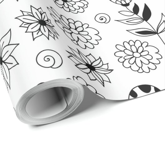 libellen en bloemen cadeaupapier (Rol Hoek)