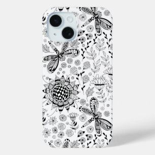 libellen en bloemen iPhone 15 case
