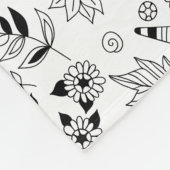 libellen en bloemen fleece deken (Hoek)