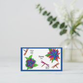 Libellen en bloemen Visitekaartjes (Staand voorkant)