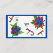 Libellen en bloemen Visitekaartjes (Voorkant)