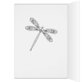 Libellen en lelies kleuren Kaart (Binnen (Links))