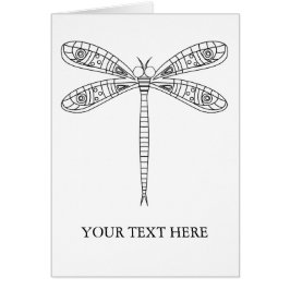 Libellen en lelies kleuren Kaart