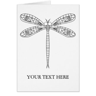 Libellen en lelies kleuren Kaart